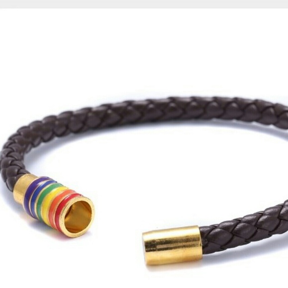 $BLACK FRIDAY SALE LGBT Rainbow Magnetic Bracelet - Picture 2 of 2